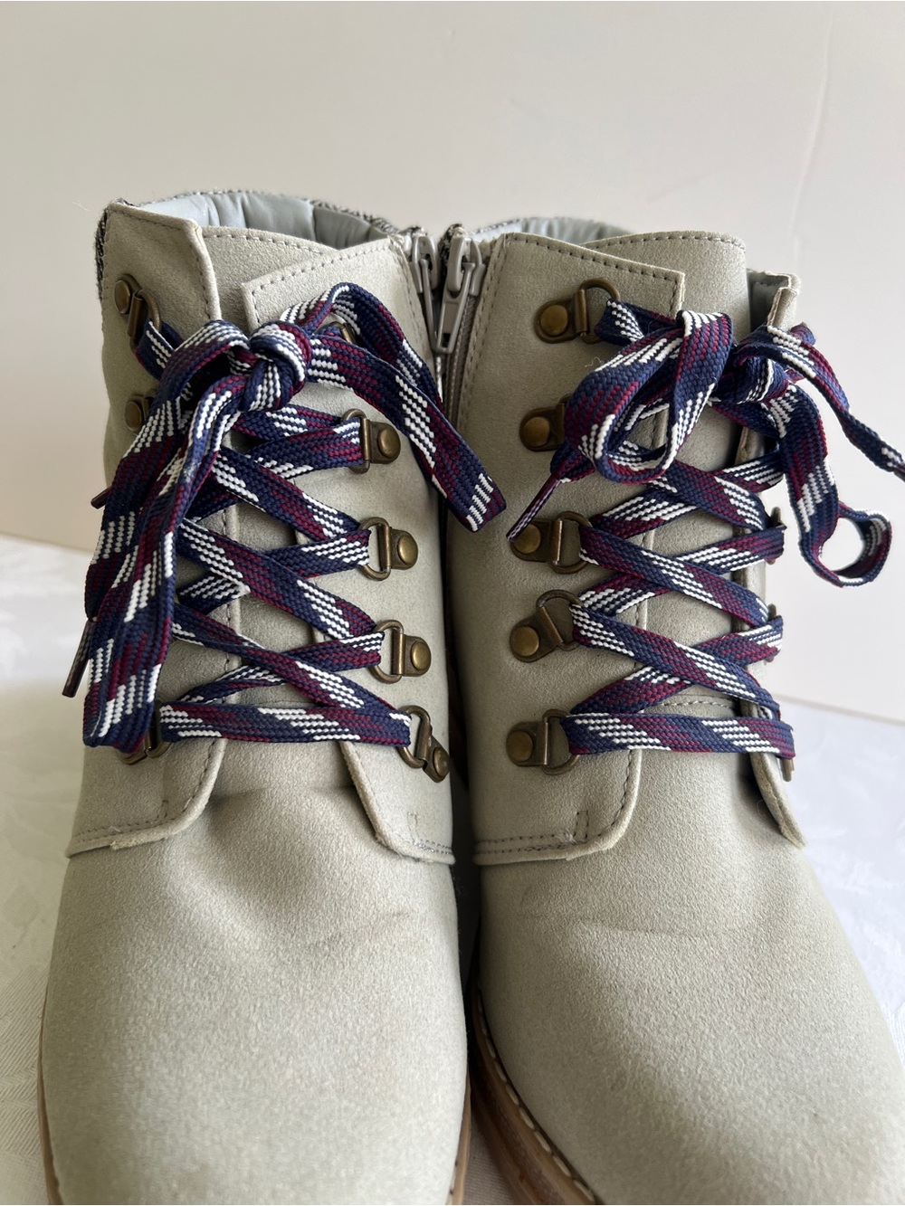 Maurices Faux Suede Lace Up Wedge Boots Size 9M - Picture 7 of 12